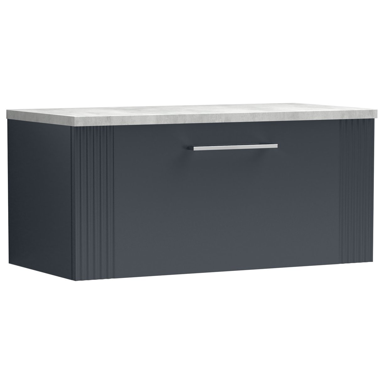Deco 800mm Wall Hung 1-Drawer Vanity Unit & Laminate Worktop