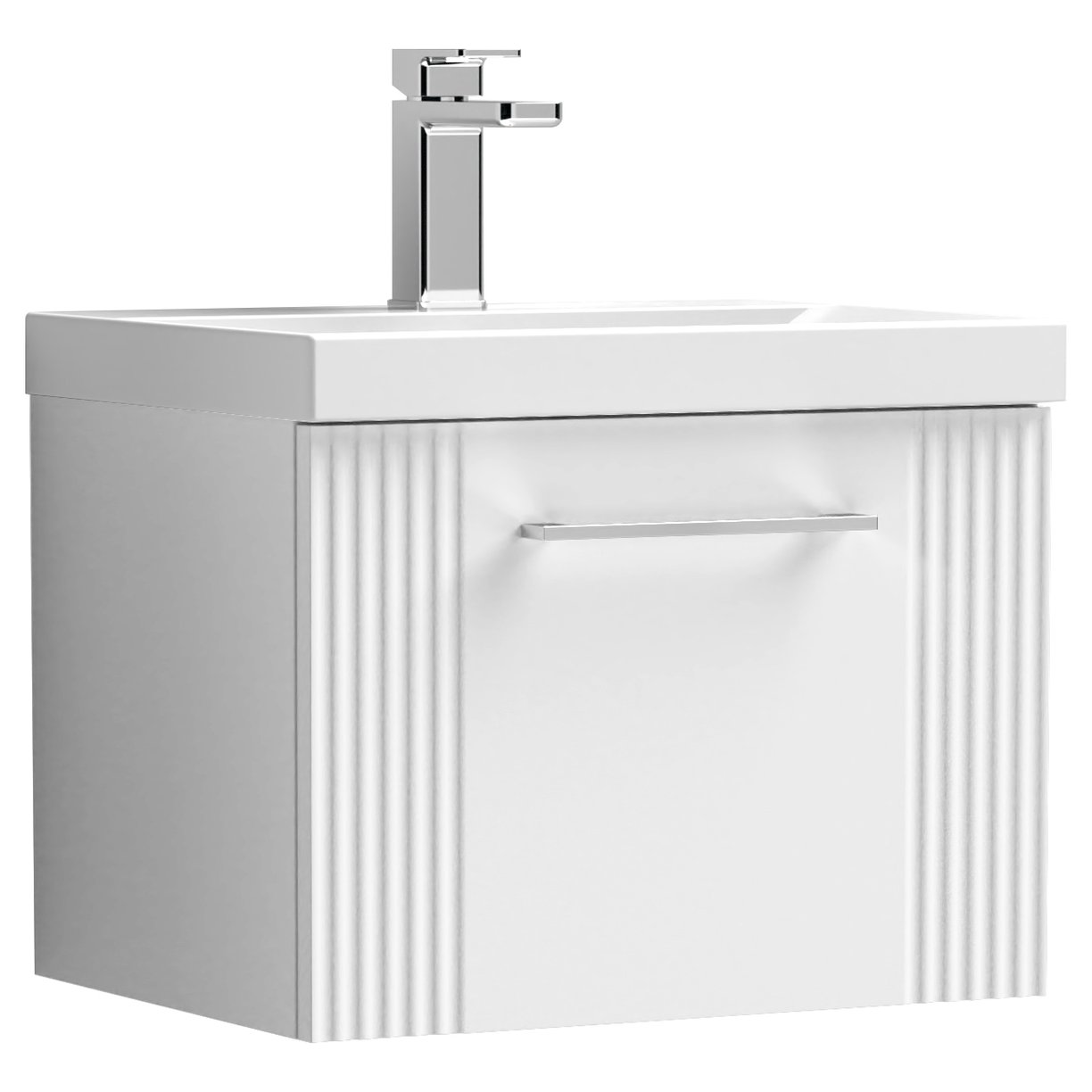 Deco 500mm Wall Hung 1-Drawer Vanity Unity & Mid-Edge Ceramic Basin