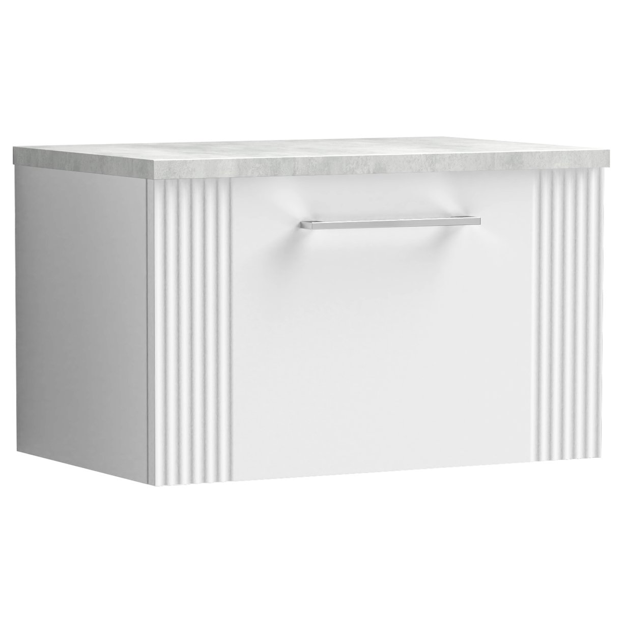 Deco 600mm Wall Hung 1-Drawer Vanity Unit & Laminate Worktop