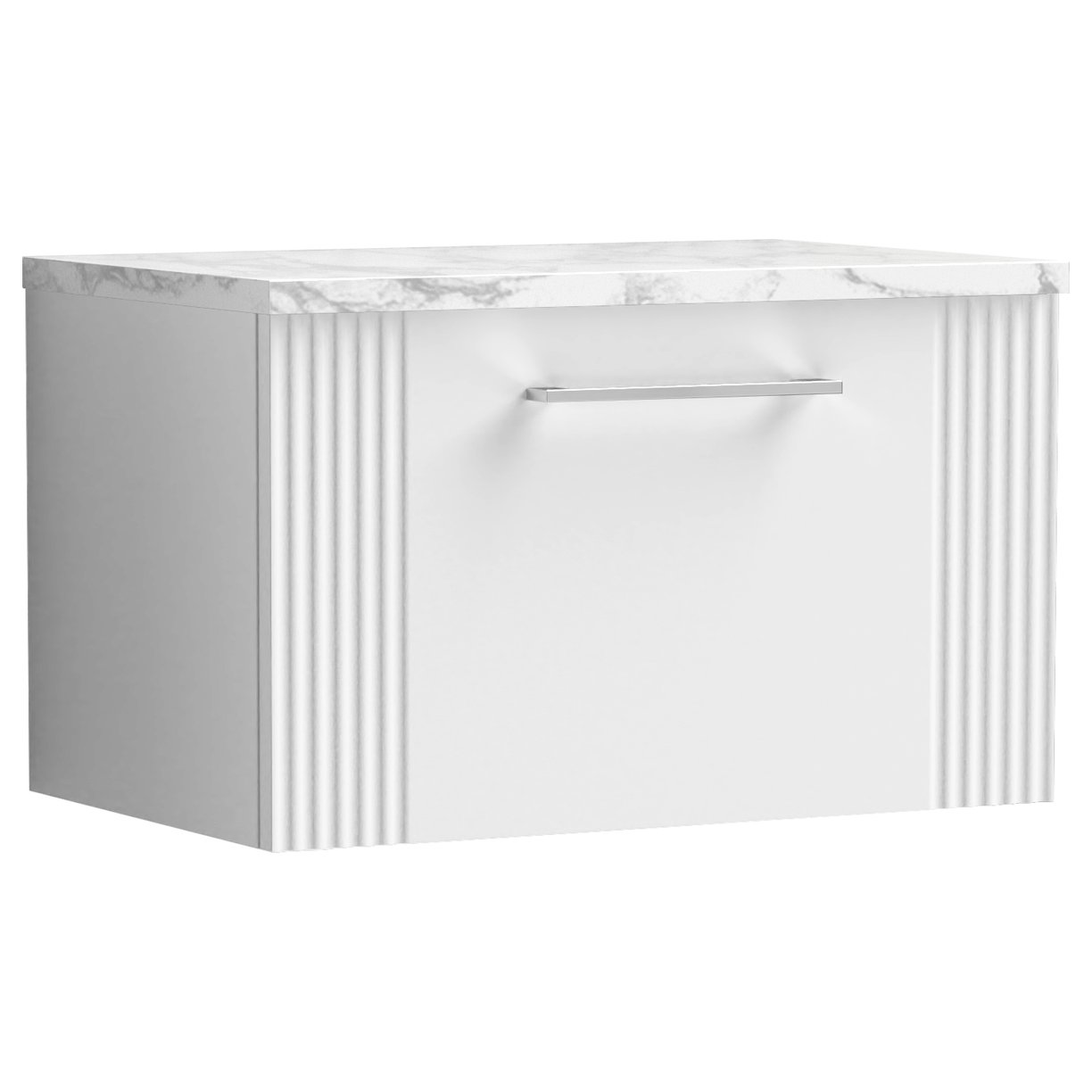 Deco 600mm Wall Hung 1-Drawer Vanity Unit & Laminate