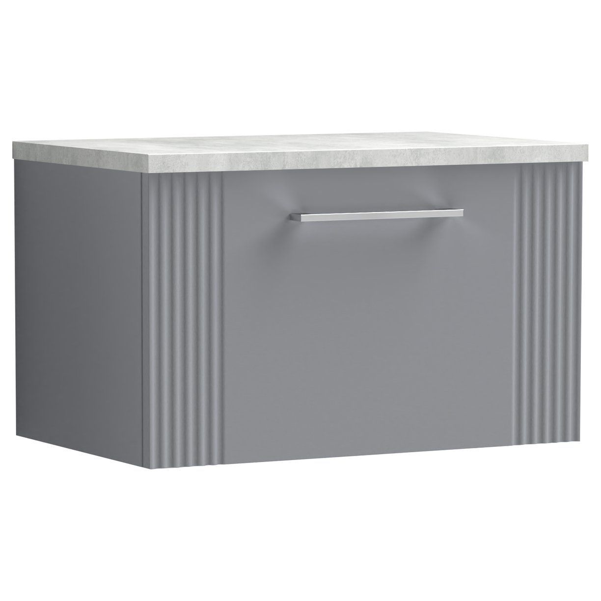 Deco 600mm Wall Hung 1-Drawer Vanity Unit & Laminate Worktop