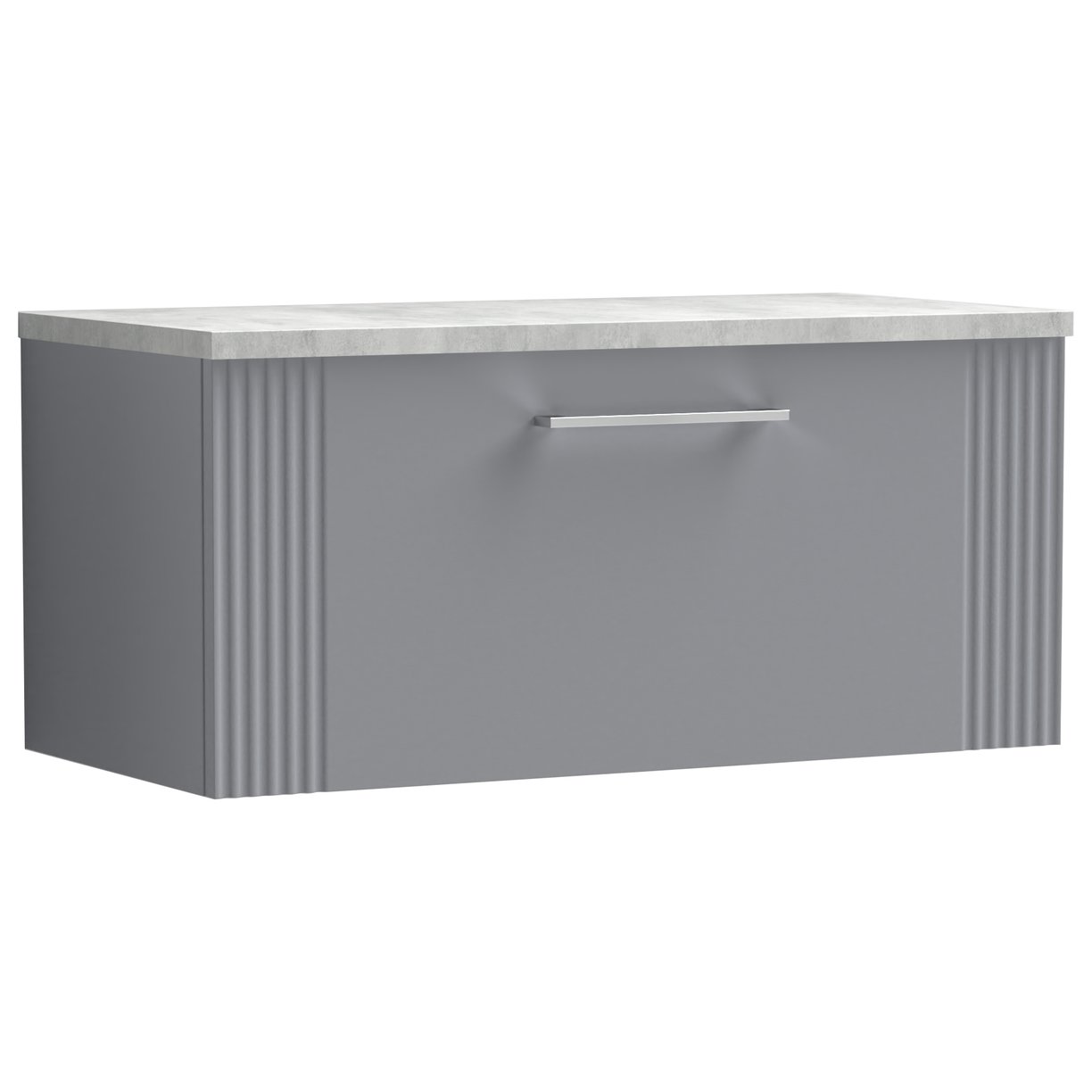 Deco 800mm Wall Hung 1-Drawer Vanity Unit & Laminate Worktop