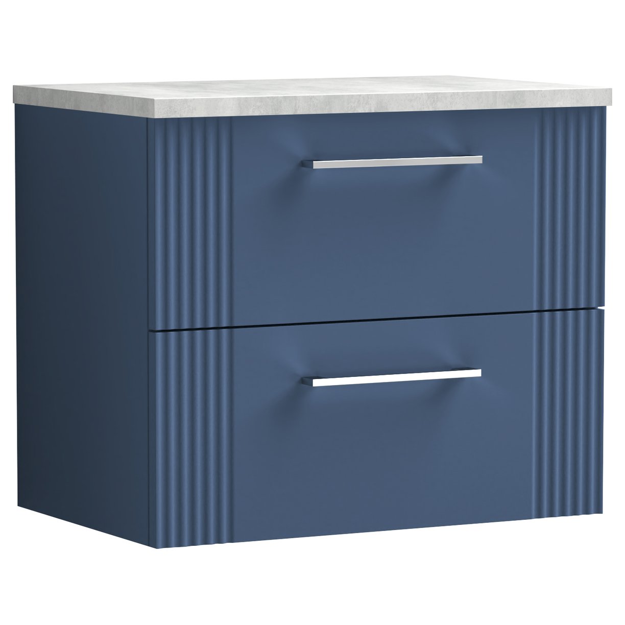 Deco 600mm Wall Hung 2-Drawer Vanity Unit & Laminate Worktop
