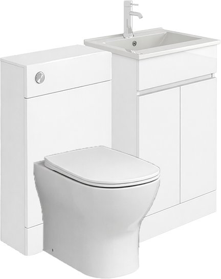 Vittoria 1100mm Square Handleless Furniture Set - Freya