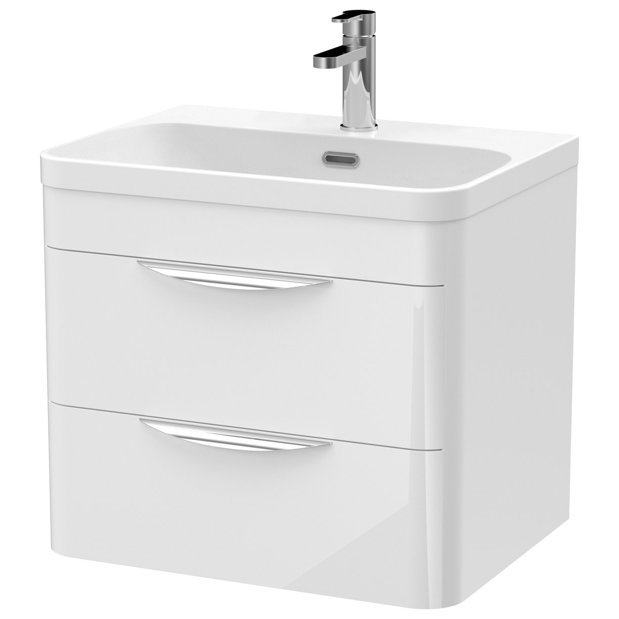 Parade 600mm Wall Hung Vanity Unit & Thin-Edge Ceramic Basin