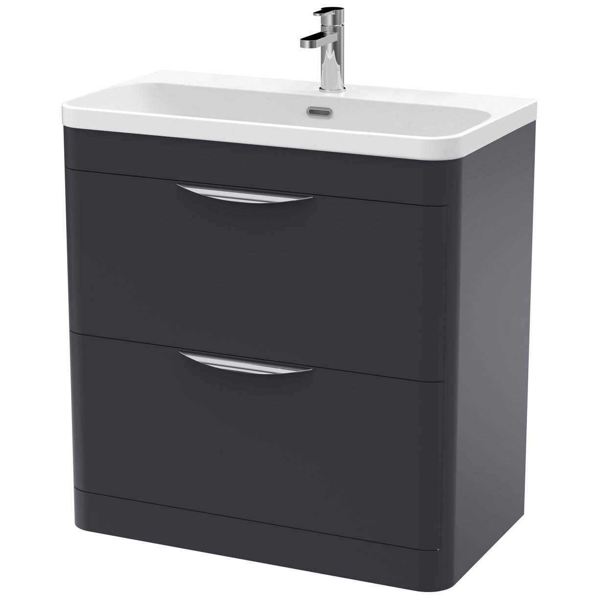 Parade 800mm Floor Standing 2-Drawer Vanity & Thin-Edge Ceramic Basin