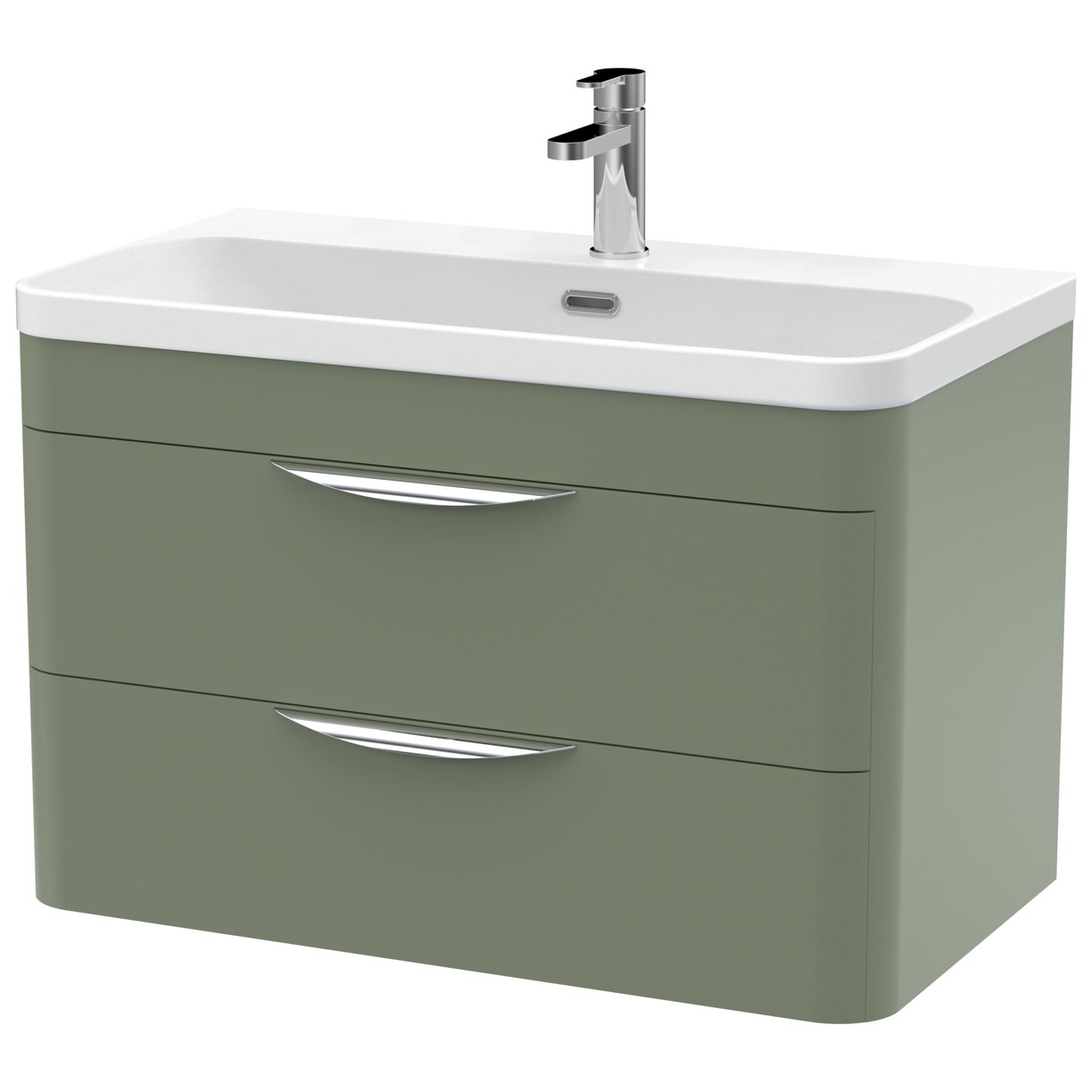 Parade 800mm Wall Hung 2-Drawer Vanity Unit & Thin-Edge Ceramic Basin