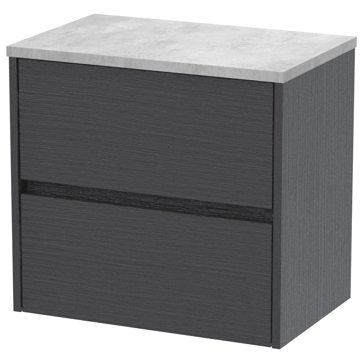 Havana 600mm Wall Hung 2-Drawer Vanity Unit & WorkTop