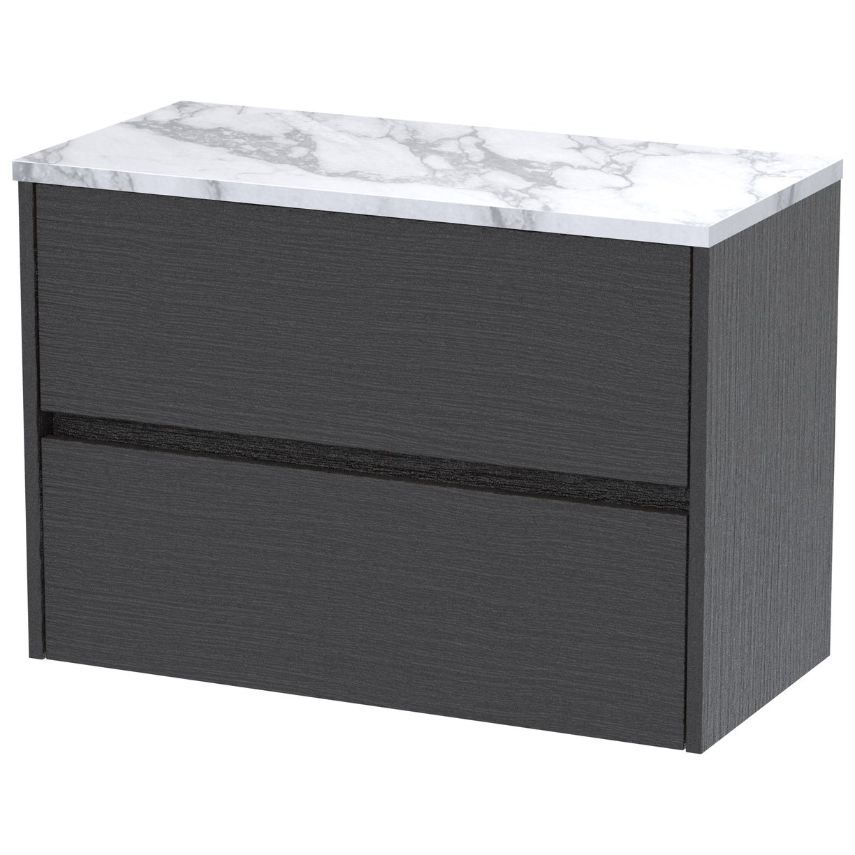 Havana 800mm Wall Hung 2-Drawer Vanity Unit & WorkTop