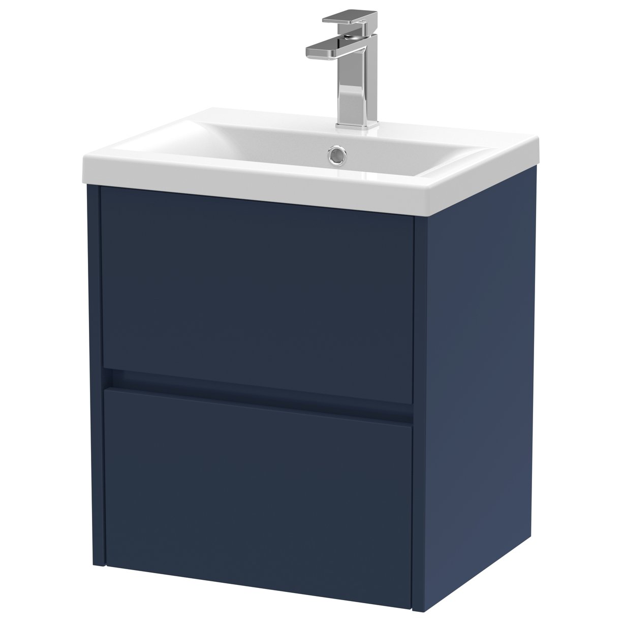 Havana 500mm Wall Hung 2-Drawer Vanity Unit & Mid-Edge Ceramic Basin