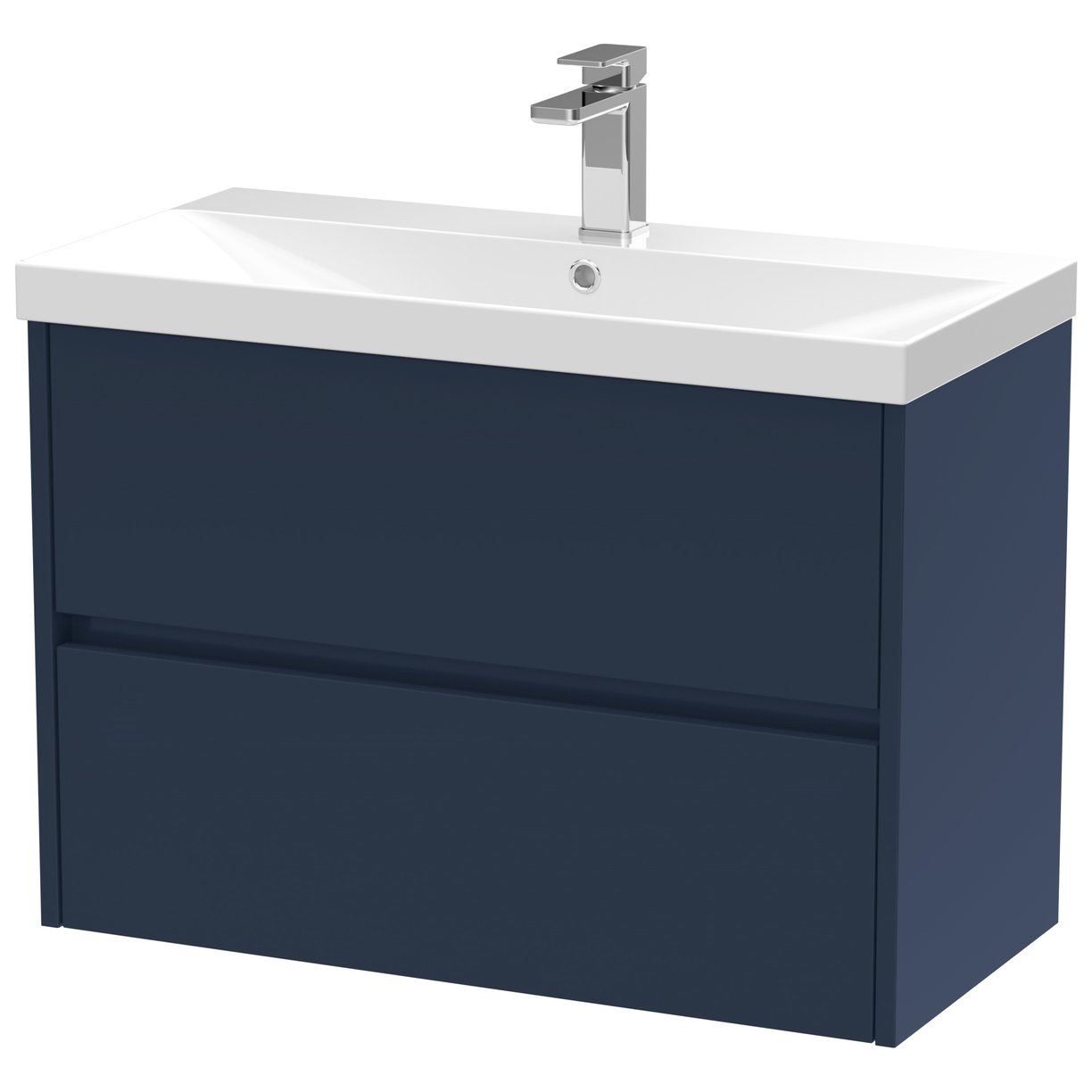 Havana 800mm Wall Hung 2-Drawer Vanity Unit & Thin-Edge Ceramic Basin