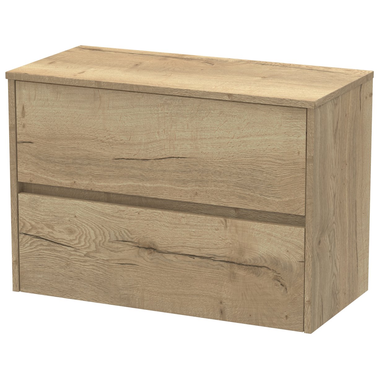 Havana 800mm Wall Hung 2-Drawer Vanity Unit & Worktop
