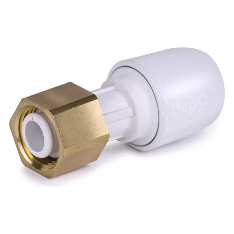 Hep2O Straight Tap Conn 15mm x ½"