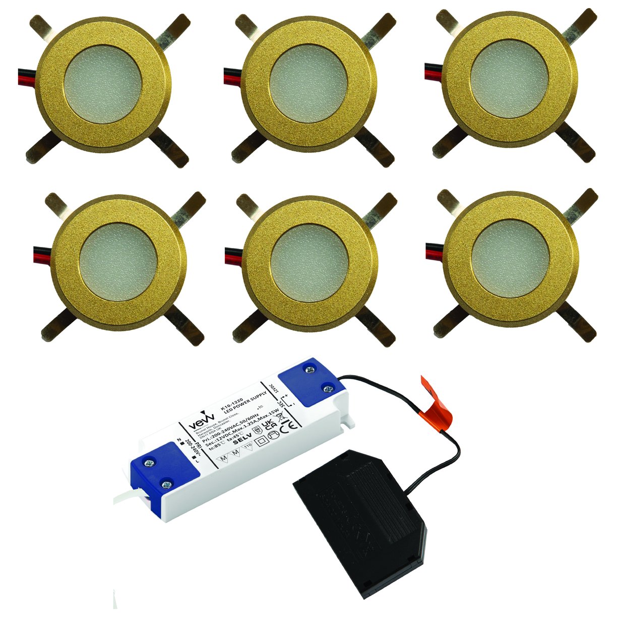 Flare IP65 1W LED Round 6 Light Spot Natural White & Driver