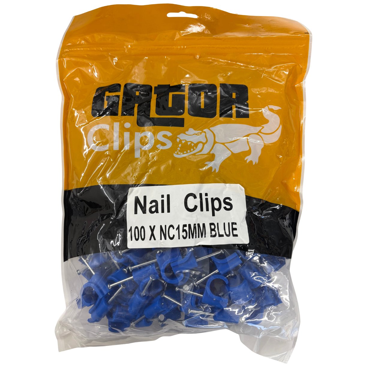 Nail In Pipe Clip 15mm Blue (Pack of 100 - Sold In Singles)