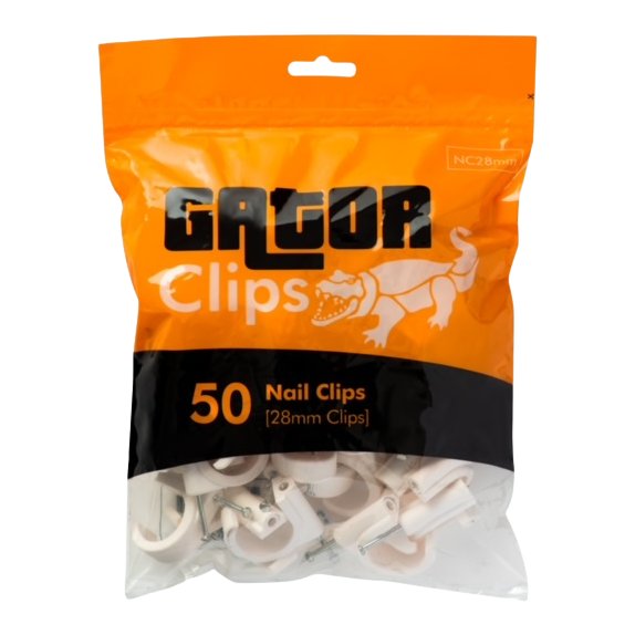 Nail In Pipe Clip 28mm (Pack of 50 - Sold In Singles)