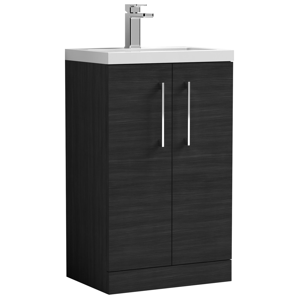 Arno Compact 500mm Floor Standing 2-Door Vanity Unit & Ceramic Basin