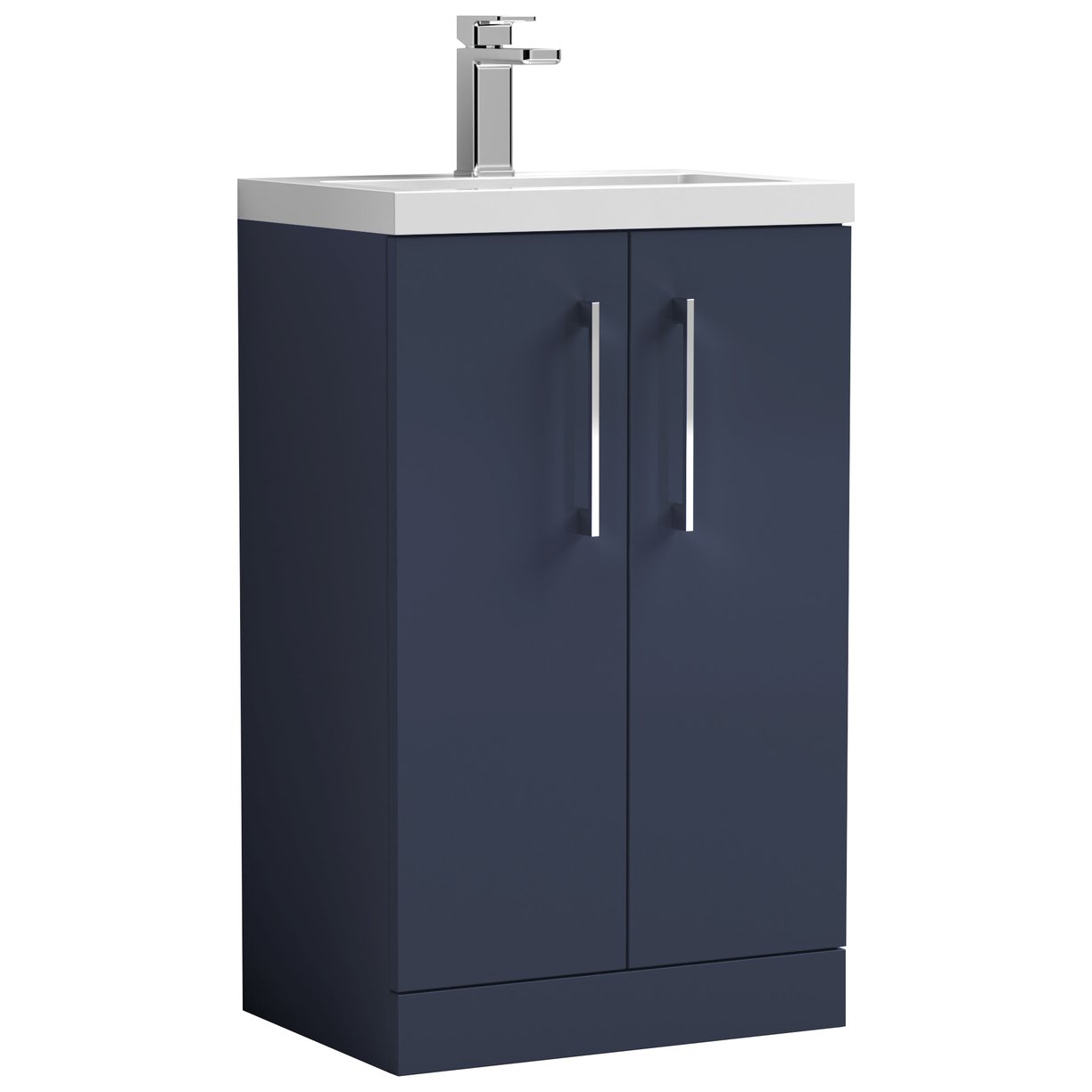 Arno Compact 500mm Floor Standing 2-Door Vanity Unit & Ceramic Basin