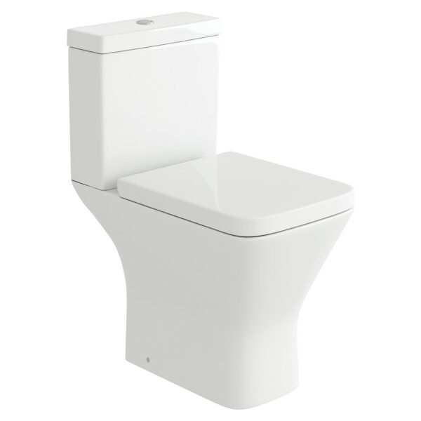 Porto Rimless Closed Back WC Pan, Cistern & Soft Close Seat