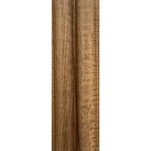 12mm Natural Oak Water Resistant Fluted Slatwall Right Trim - 2.6m x 42mm