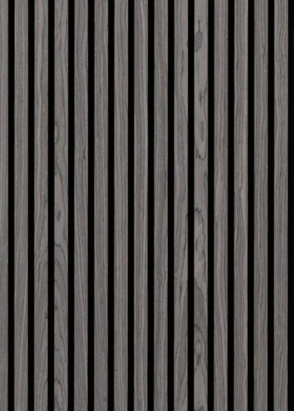 BG Acoustic Slat Wall Panel - Dark Grey Oak - 2.4m x 600mm x 21mm