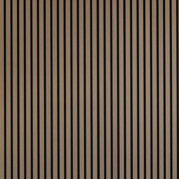 BG Acoustic Slat Wall Panel - Grey Oak - 2.4m x 600mm x 21mm