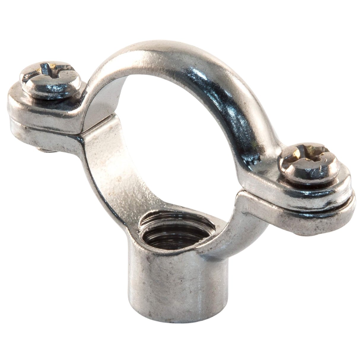 Cast Brass Single Pipe Ring Chrome 28mm (Pack of 10 - Sold In Singles)