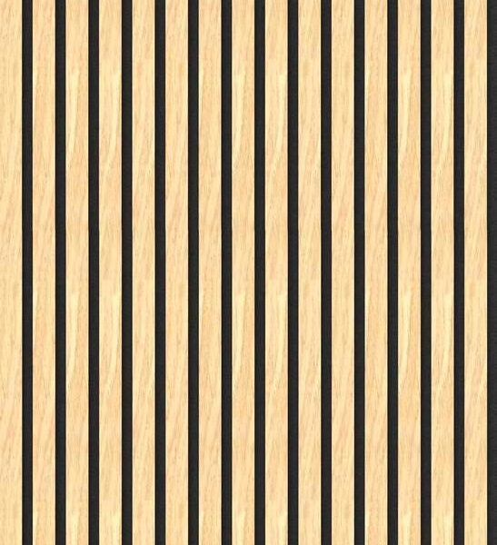 18mm Light Ash Acoustic Slatwall - 2.4m x 605mm