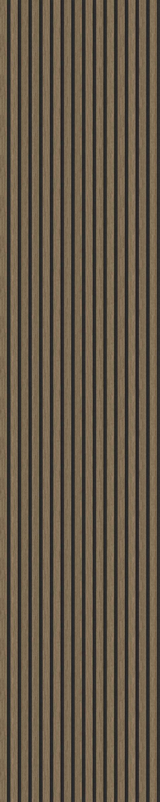 18mm Walnut Acoustic Slatwall - 2.4m x 605mm