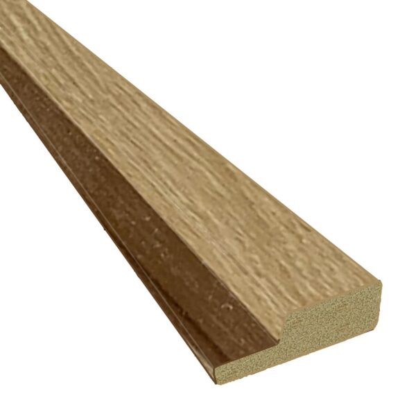 12mm Pure Natural Oak Water Resistant Slatwall Left Trim - 2.6m x 42mm
