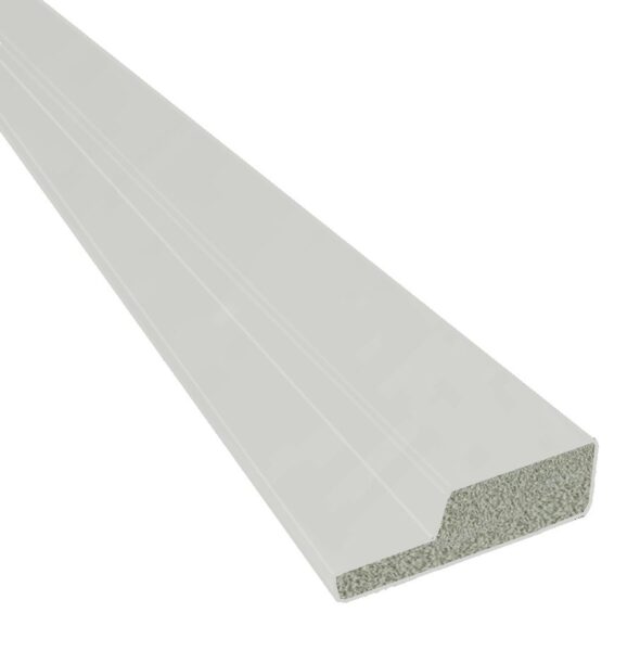 12mm Pure White Water Resistant Slatwall Left Trim - 2.6m x 42mm