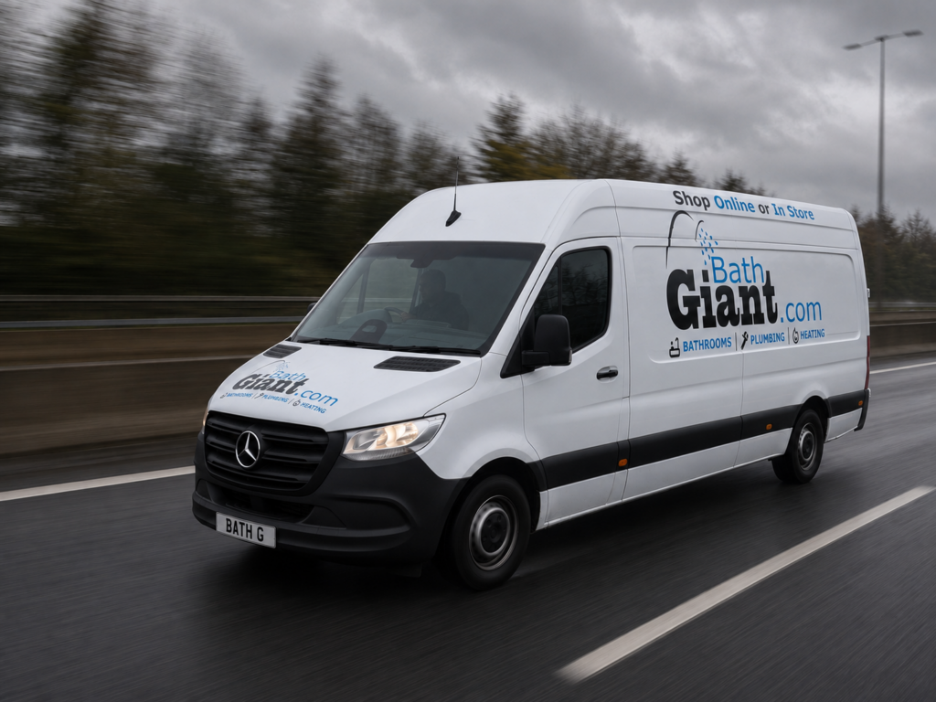 Delivery van at customer home