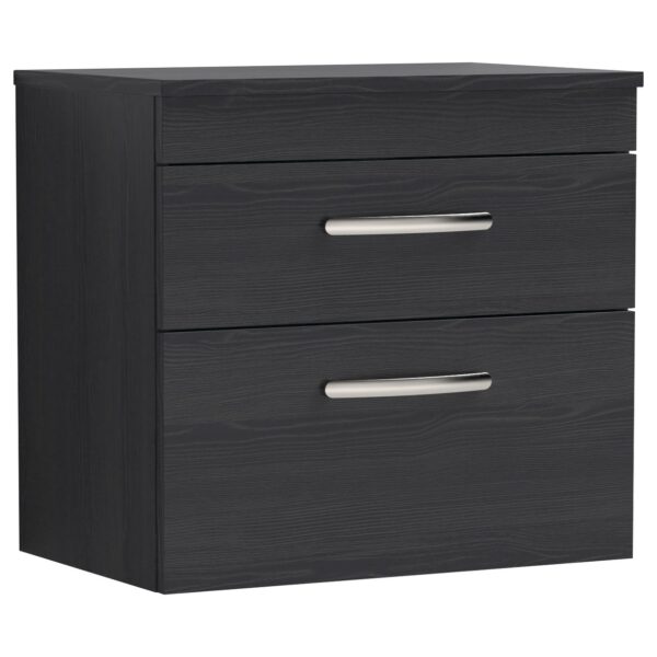 Athena 600mm Wall Hung 2-Drawer Vanity Unit & Worktop