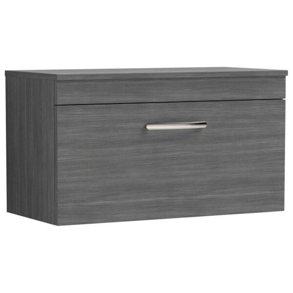 Athena 800mm Wall Hung 1-Drawer Vanity Unit & Worktop