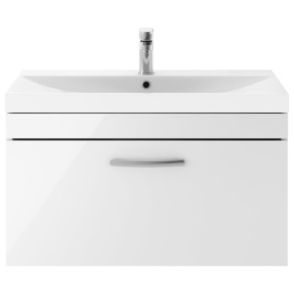 Athena 800mm Wall Hung 1-Drawer Vanity Unit & Thin-Edge Ceramic Basin