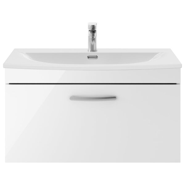 Athena 800mm Wall Hung 1-Drawer Vanity Unit & Curved Ceramic Basin