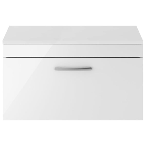 Athena 800mm Wall Hung 1-Drawer Vanity Unit & Worktop