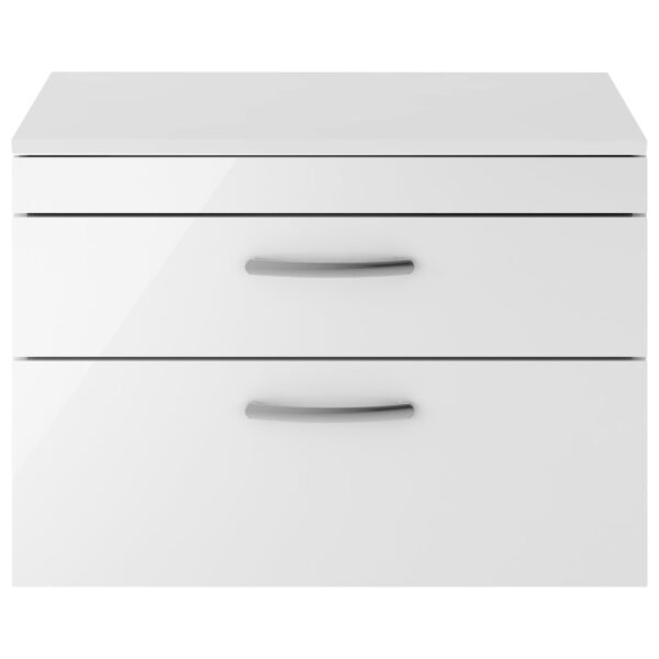 Athena 800mm Wall Hung 2-Drawer Vanity Vanity Unit & Worktop