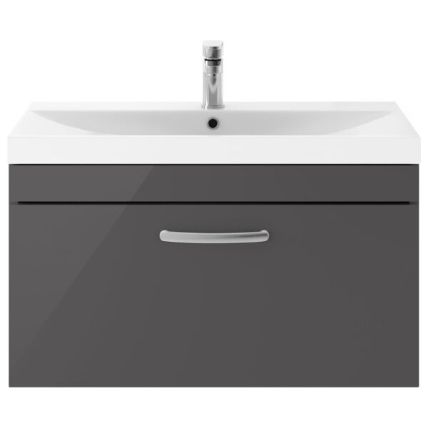 Athena 800mm Wall Hung 1-Drawer Vanity Unit & Thin-Edge Ceramic Basin