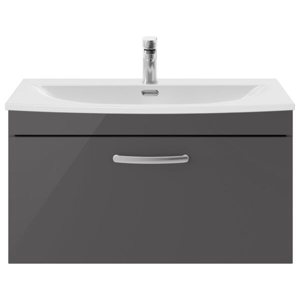 Athena 800mm Wall Hung 1-Drawer Vanity Unit & Curved Ceramic Basin