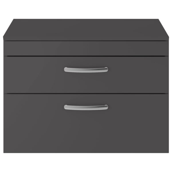Athena 800mm Wall Hung 2-Drawer Vanity Vanity Unit & Worktop