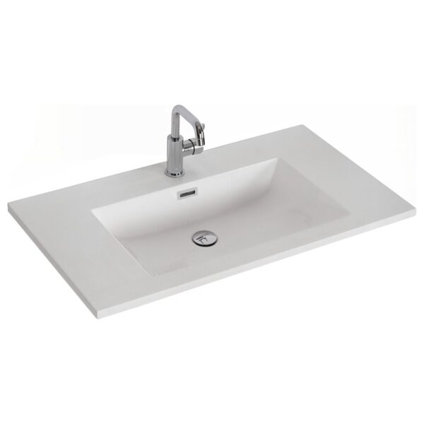 Linea 800mm Square Wall Hung Vanity Unit & Basin