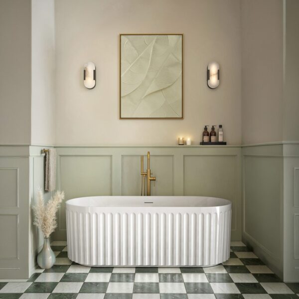 Lira Oval Fluted Bath 1700 x 800mm
