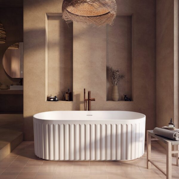 Lira Oval Fluted Bath 1700 x 800mm