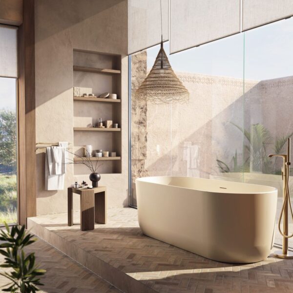 Eden Matt Stone Oval Bath 1700 x 800mm