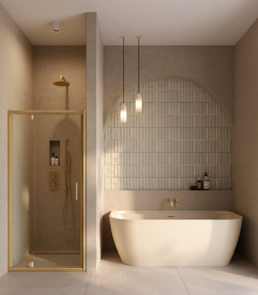 Bay Matt Stone Back to Wall Bath 1700 x 800mm