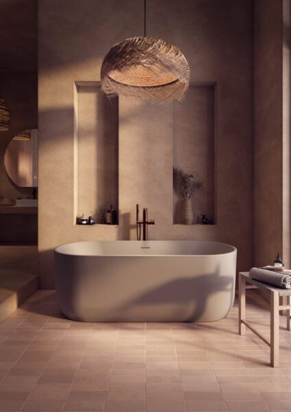 Eden Matt Clay Oval Bath 1700 x 800mm