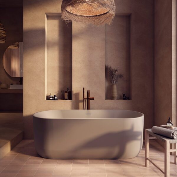 Eden Matt Clay Oval Bath 1700 x 800mm