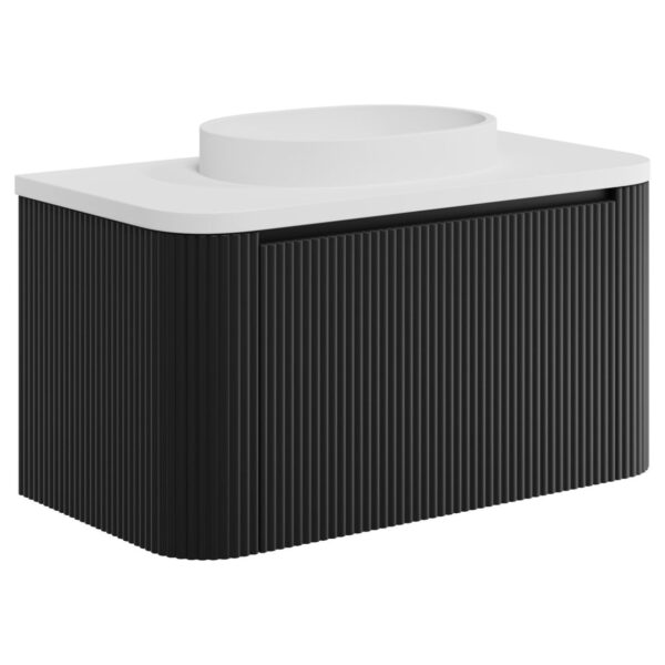 Linea 900 Curved Wall Hung Vanity Unit & Counter Top Basin