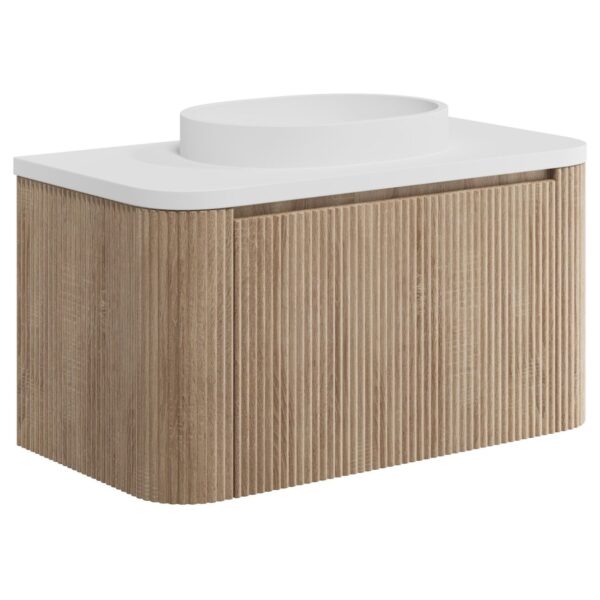 Linea 900 Curved Wall Hung Vanity Unit & Counter Top Basin